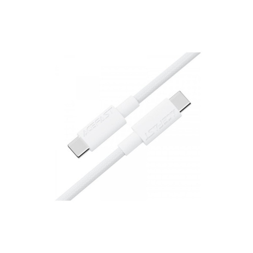 Дата кабель USB-C to USB-C 1.2m 3A white Acefast (6974316284253)