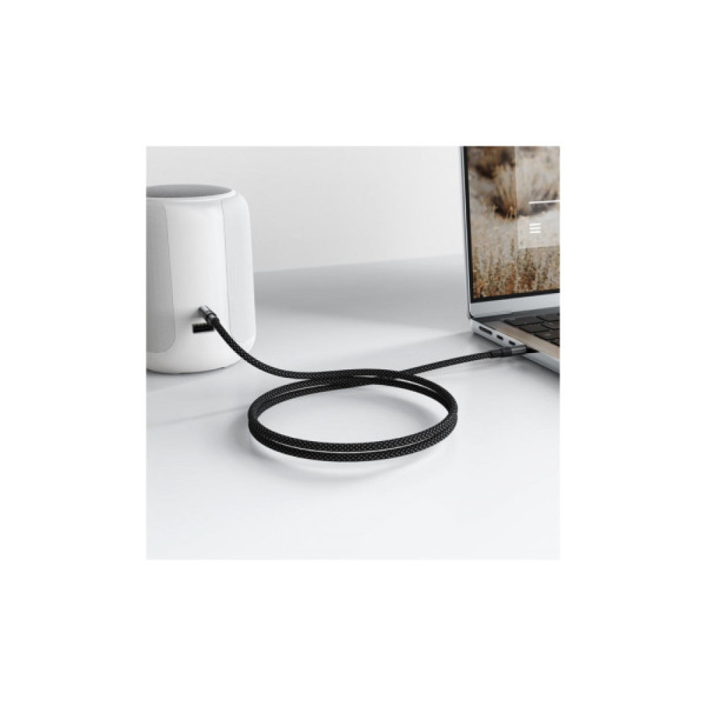 Кабель мультимедійний 3.5mm M to 3.5mm M 1.0m black Acefast (6974316285267)