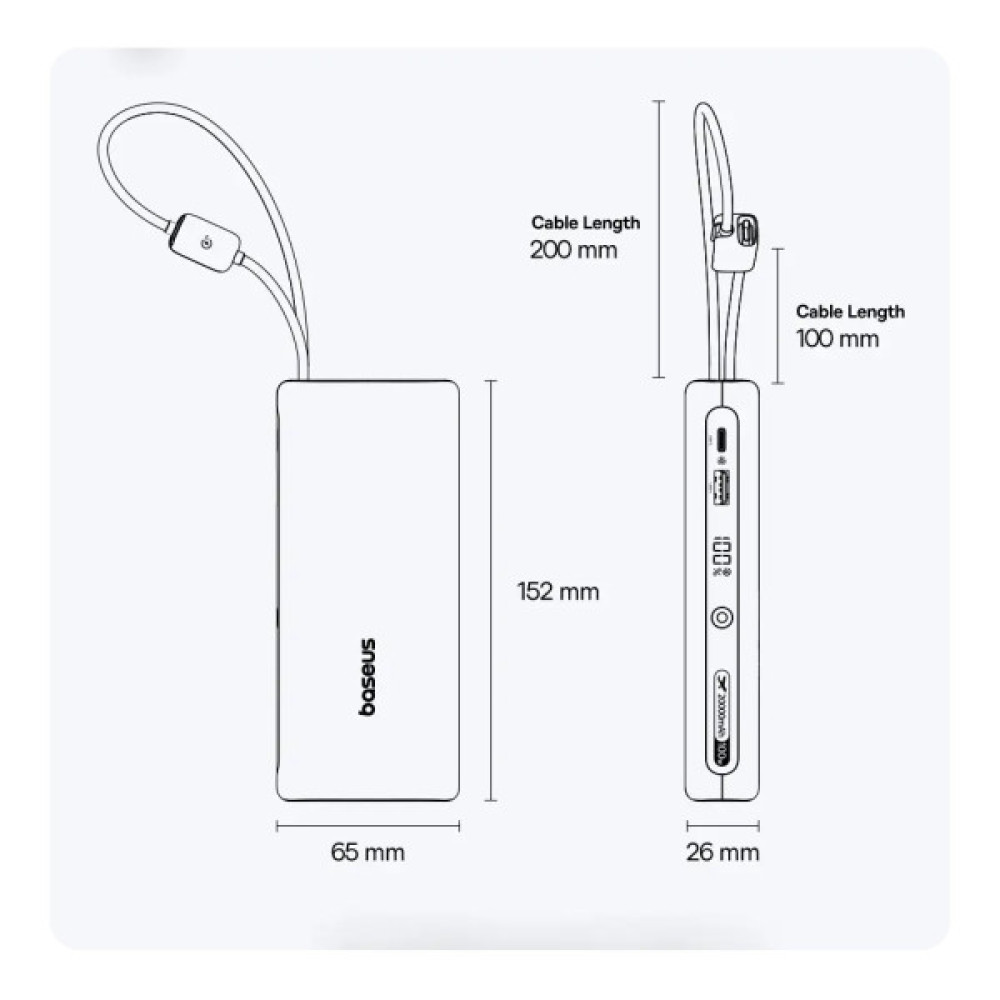 Батарея універсальна Baseus 25000mAh EnerFill FC41 145W, PD/3.1, QC/4.0, Black (E0028H01)
