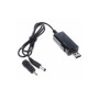 Кабель живлення USB to DC 5.5x2.5mm + 3.5x1.35mm 9V-12V 0.8m 18W Kingda (KD-USB-DC9/12)