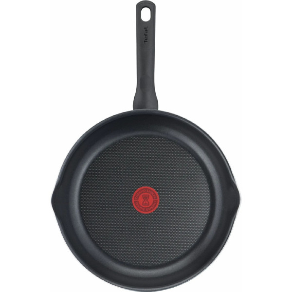 Сковорода Tefal Day by Day 24 см, з кришкою, алюміній, бакеліт, скло, чорний (B5580423UA)