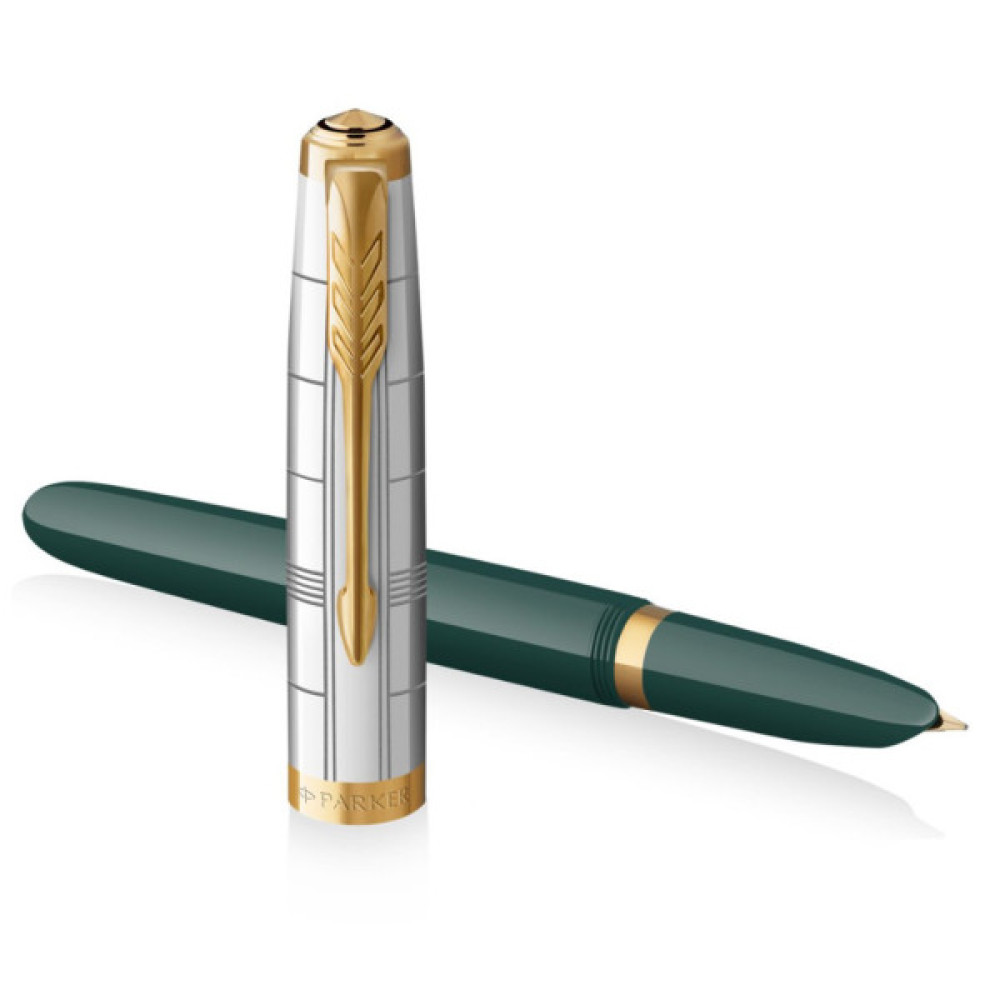 Ручка пір'яна Parker PARKER 51 Premium Forest Green GT  FP F (56 311)