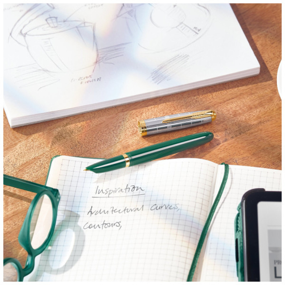 Ручка пір'яна Parker PARKER 51 Premium Forest Green GT  FP F (56 311)