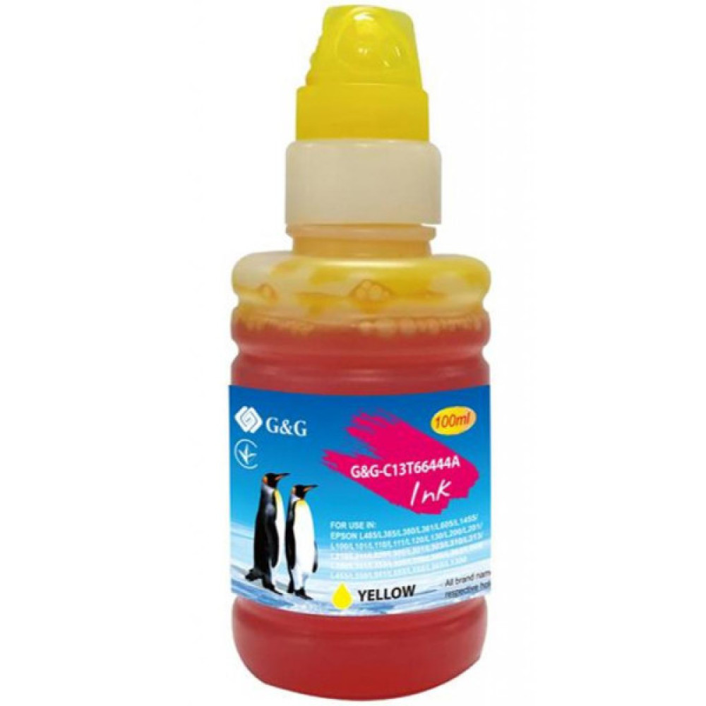 Чорнило G&G Epson L100/L200 yellow, контейнер 100мл (G&G-C13T66444A) Чорнило G&G Epson L100/L200 yellow, контейнер 100мл (G&G-C13T66444A)