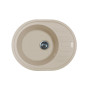 Мийка кухонна Adamant Ovum, штучний камінь, овальна, з крилом, 615х495х200мм, чаша - 1, врізна, Avena
