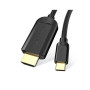 Кабель мультимедійний USB-C to HDMI M 1.5m black Vention (CGUBG)