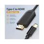 Кабель мультимедійний USB-C to HDMI M 1.5m black Vention (CGUBG)