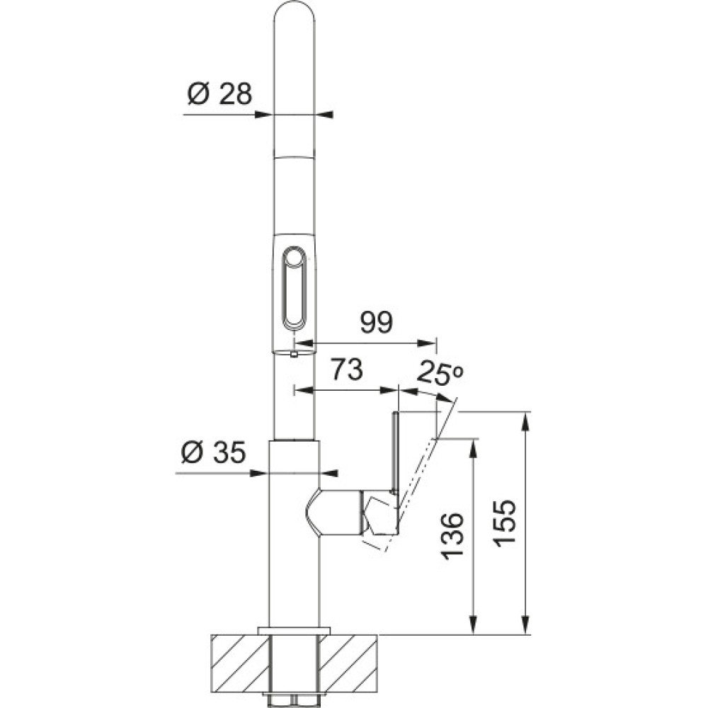 Змішувач для кухні Franke Maris Slim J Clear Water, довж.виливу - 221 мм, поворотний, 1+1 фільтр, сталь