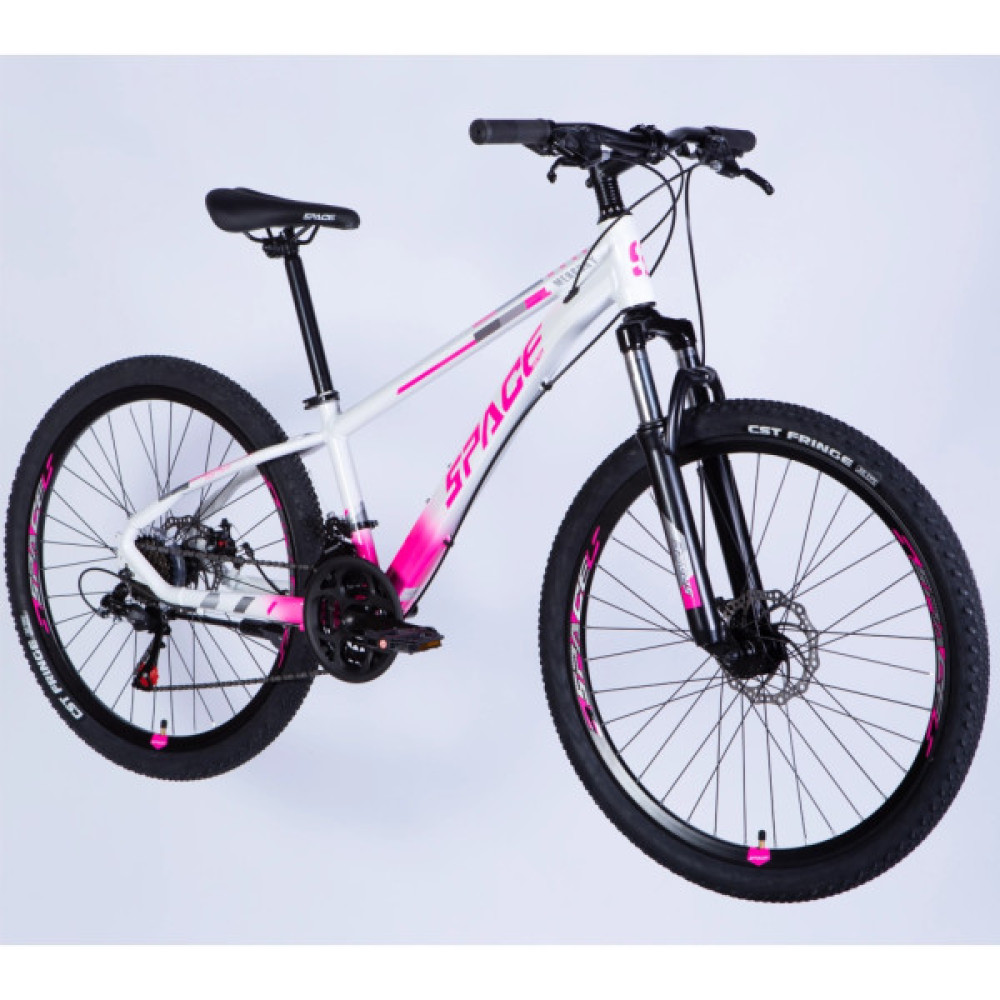 Велосипед Space 26" MERCURY DD FR рама-13" AL 2026 біло-рожевий (OPS-SP-26-085)
