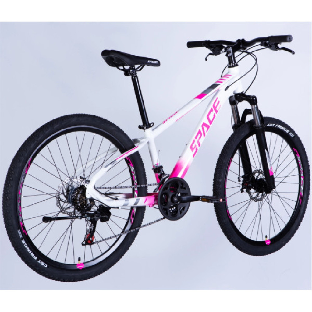 Велосипед Space 26" MERCURY DD FR рама-13" AL 2026 біло-рожевий (OPS-SP-26-085)