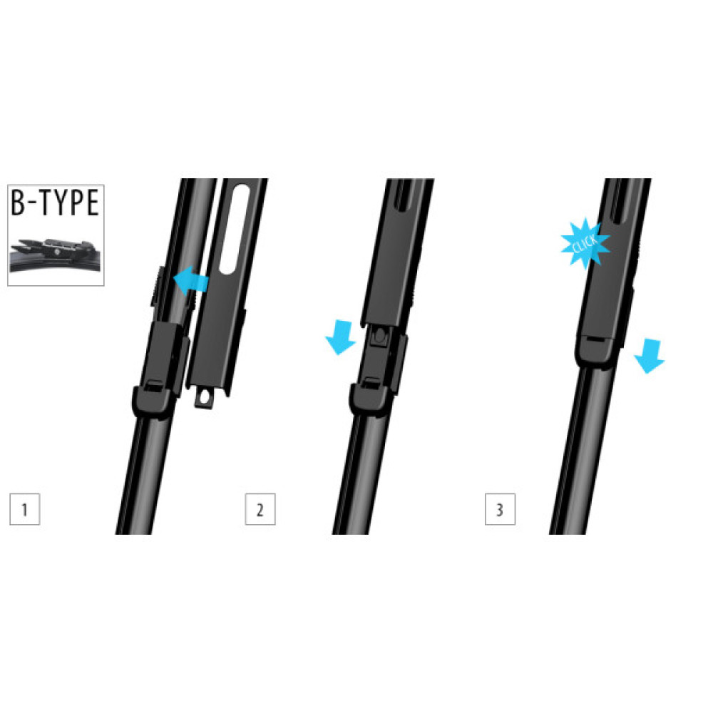 Щітка склоочисника OXIMO 550+450мм (WB450550)