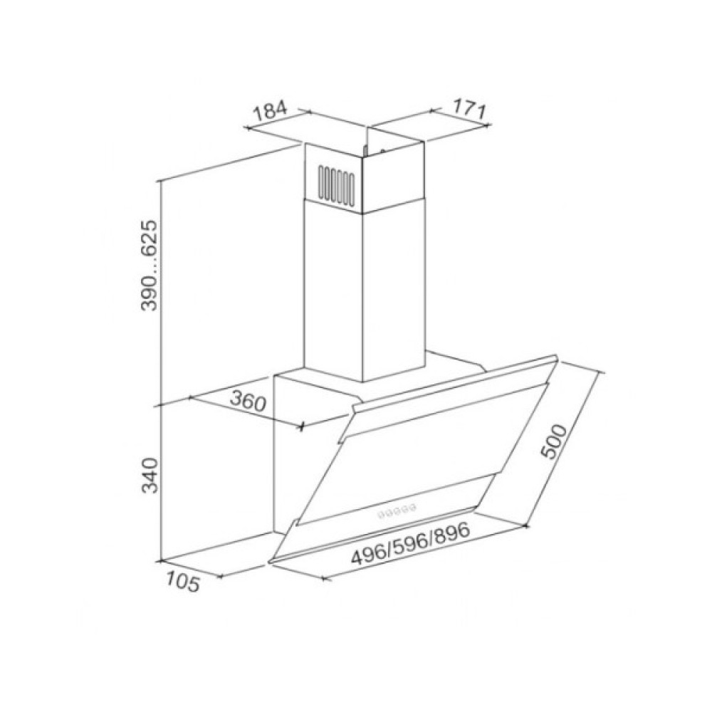 Витяжка кухонна Eleyus Focus 700 60 WH
