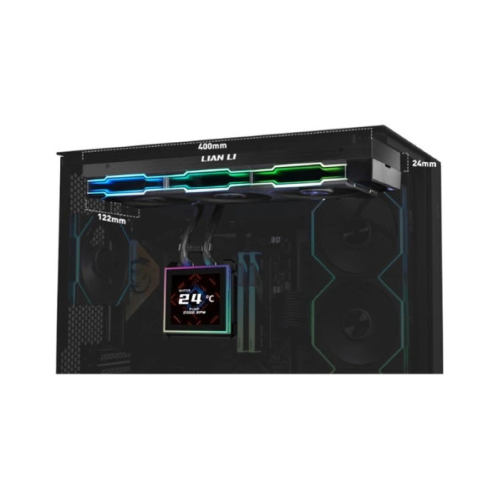 Система рідинного охолодження Lian Li HydroShift II LCD-S 360TL, Black (G89.GHS2LCDS36TB.00)