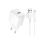Зарядний пристрій BOROFONE BAS42A Potential USB QC3.0 + cable USB to Micro 5P White (6941991113796) Зарядний пристрій BOROFONE BAS42A Potential USB QC3.0 + cable USB to Micro 5P White (6941991113796)