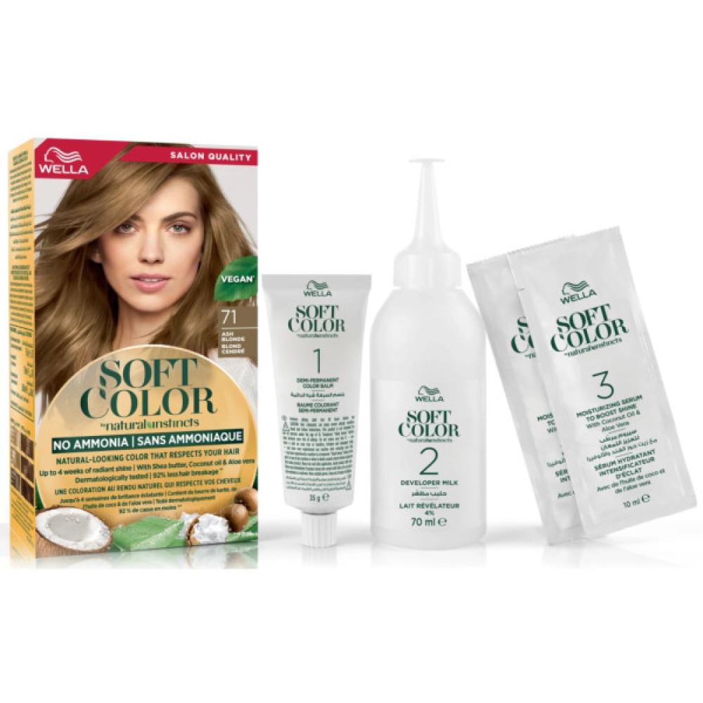 Фарба для волосся Wella Soft Color Безаміачна 71 - Попелястий блонд (3614228865760)