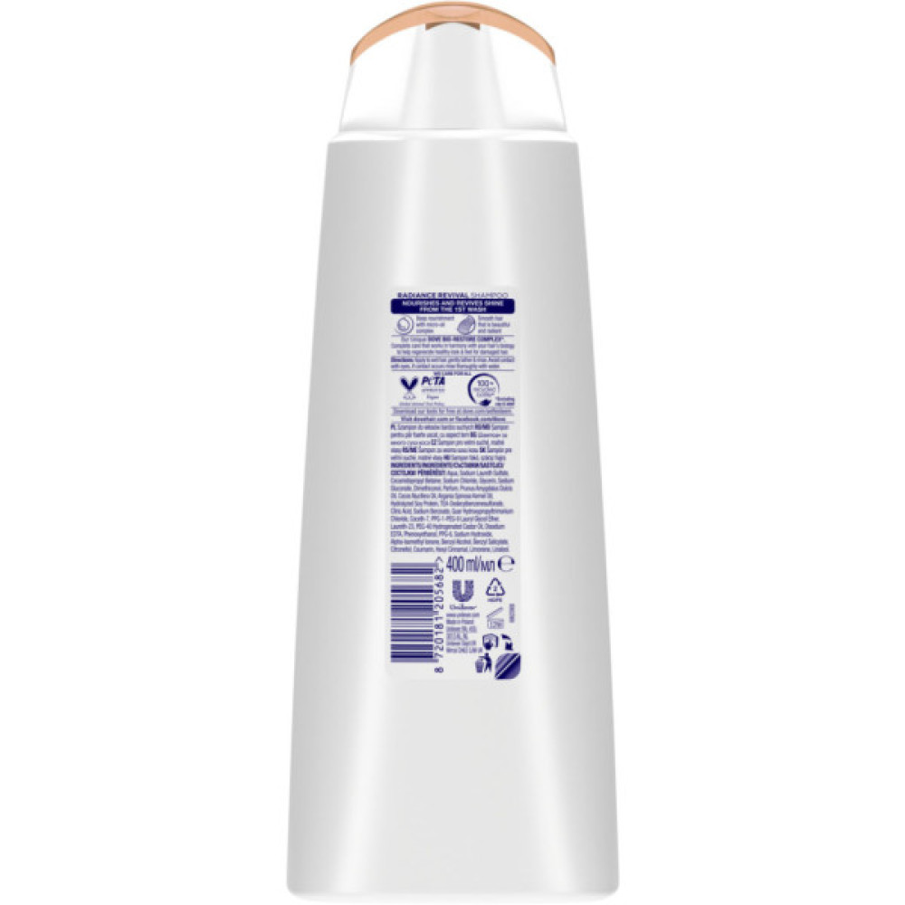 Шампунь Dove Hair Therapy Сяючий блиск 400 мл (8710447203415/8720181205682)