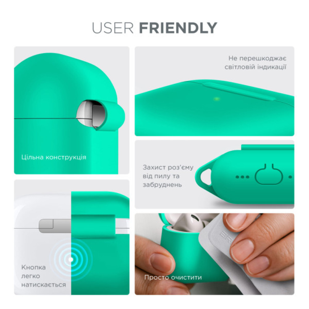 Чохол для навушників Armorstandart Hang Case For Apple AirPods Pro 3 Mint Green (ARM88277)