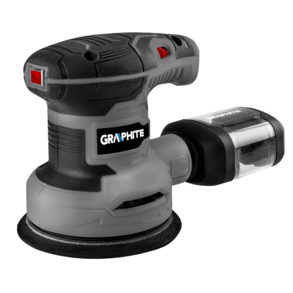 Шліфмашина ексцентрикова GRAPHITE 300Вт 125мм 7000-13000об·хв орбіта 1мм 1.21кг
