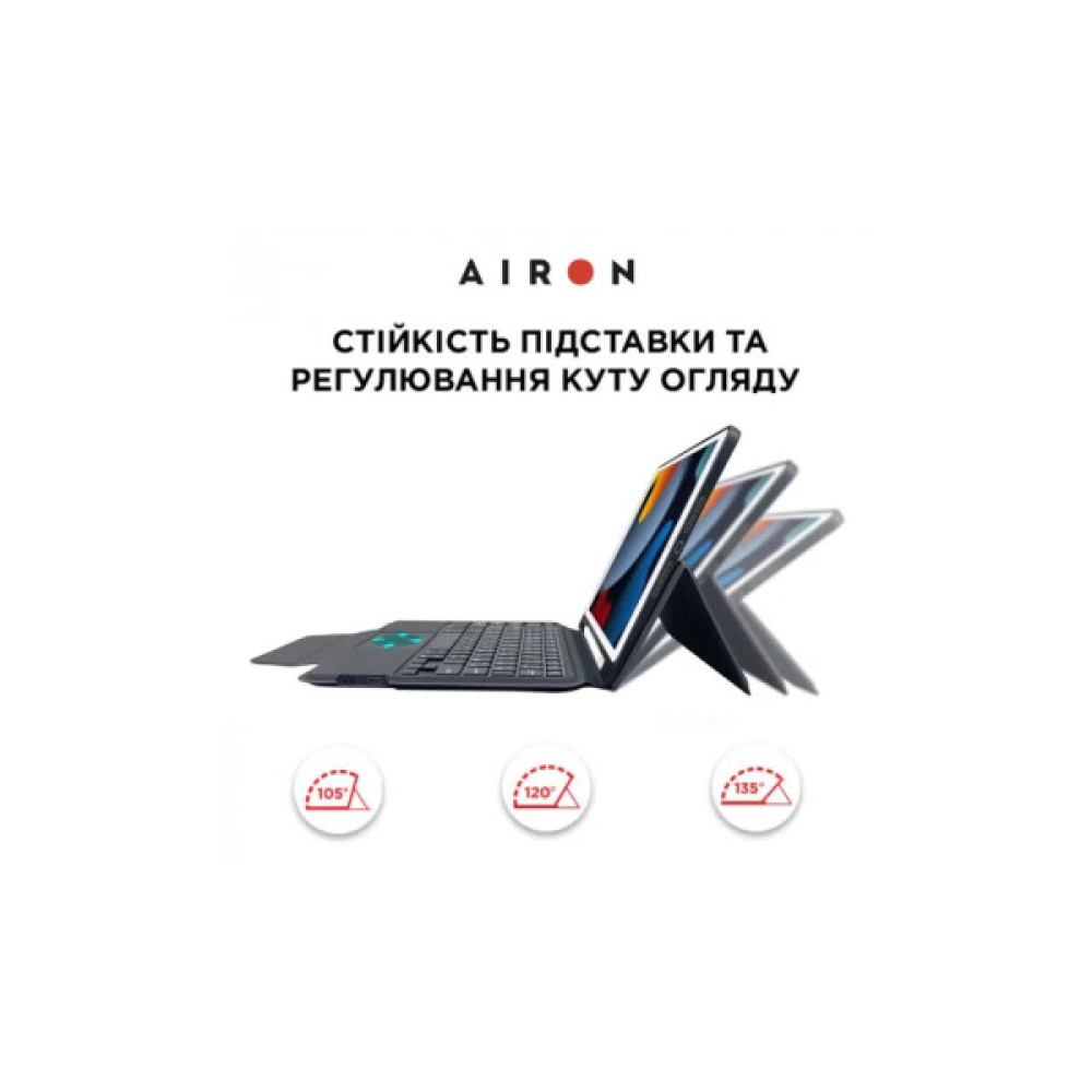Чохол до планшета AirOn Premium iPad 10.2" 2019/2020/2021 7/8/9th Gen/Air 3 + Keyboard (4822352781144)