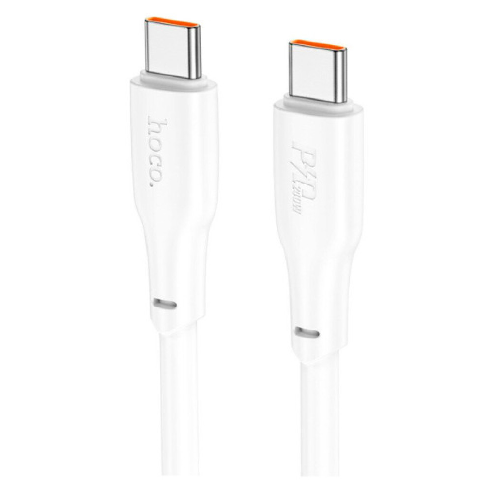 Дата кабель USB-C to USB-C 2.0m 240W TPE X93 white HOCO (6931474790743)