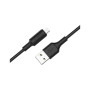 Дата кабель USB 2.0 AM to Micro 5P 1.0m 2A PVC X25 black HOCO (6957531080121)