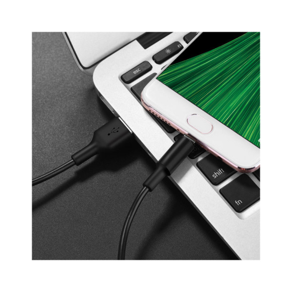Дата кабель USB 2.0 AM to Micro 5P 1.0m 2A PVC X25 black HOCO (6957531080121)