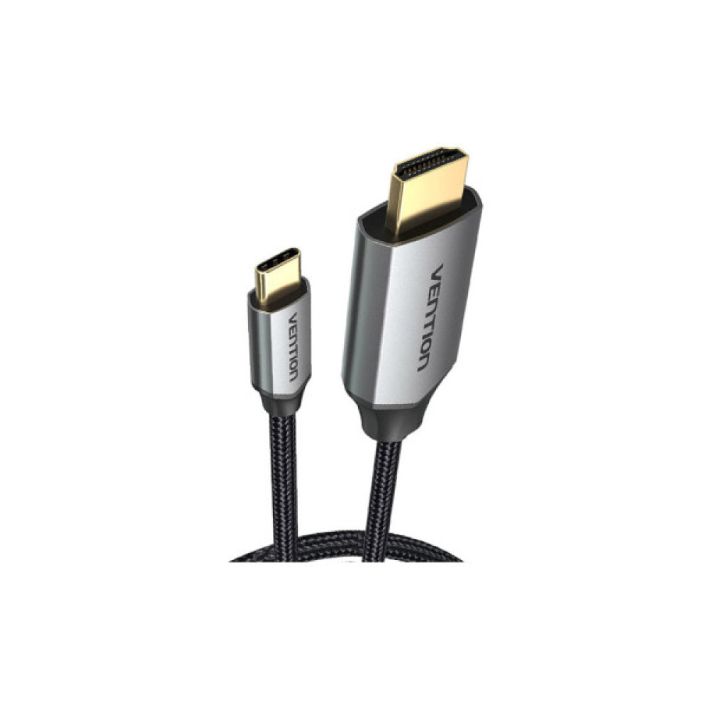 Кабель мультимедійний USB-C to HDMI M 1.5m 4K60Hz Thunderbolt 3 HDCP2.2 black VENTION (CRBBG)