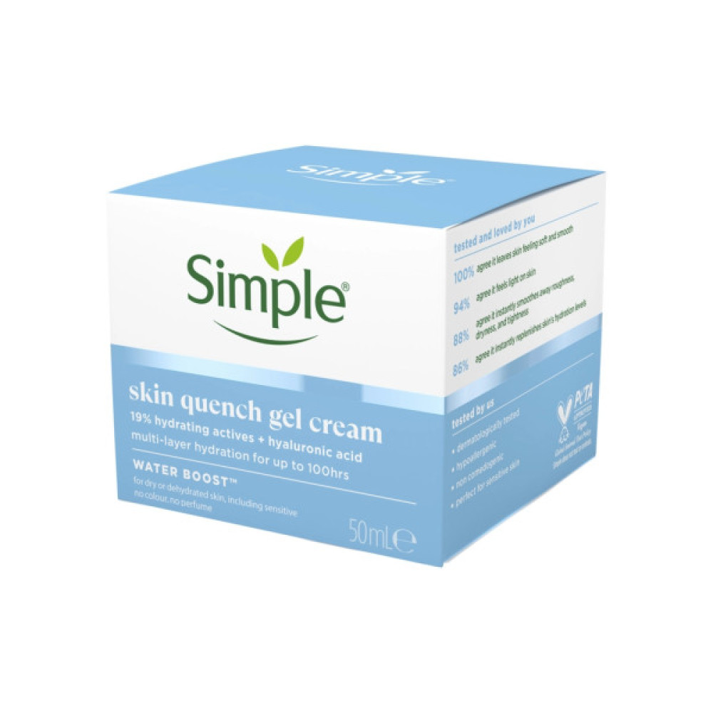 Гель для обличчя Simple Skin Quench Sleeping Cream Water Boost Нічний заспокійливий 50 мл (8720181476877)