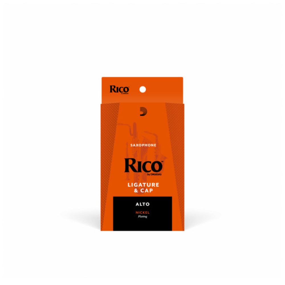 Лігатура для саксофонів D'Addario Rico Ligature & Cap For Alto Sax Nickel-Plated (RAS1N)