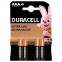 Батарейка Duracell AAA лужні 4 шт. в упаковці (5000394052543 / 81545421) Батарейка Duracell AAA лужні 4 шт. в упаковці (5000394052543 / 81545421)