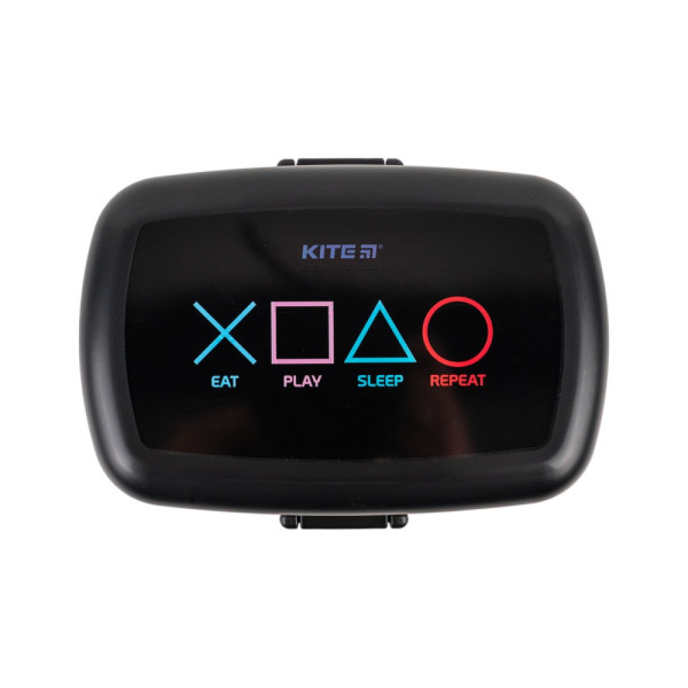 Ланч-бокс дитячий Kite з наповненням 1150 мл, чорний (K23-180-3)