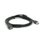 Дата кабель USB 2.0 AM/AF 2.0m ferrite black Voltronic (YT-AM/AF-2.0B)