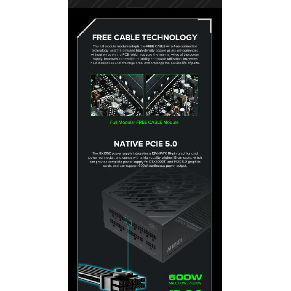 GAMEMAX GX-1050 PRO BK (ATX3.0PCIe5.0)