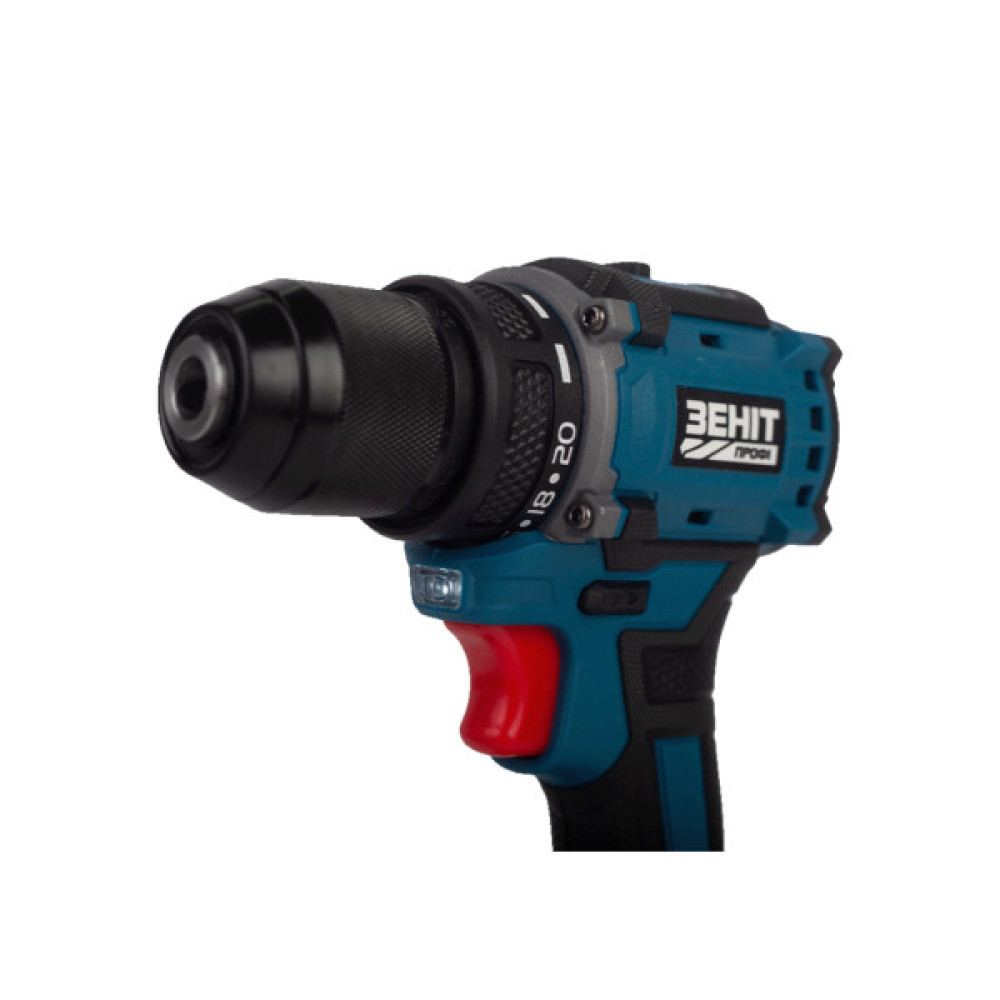 Шуруповерт Зеніт Профі ЗША-20/2 Li BL, 20V TekPower, 2x1.5Ah (854605)