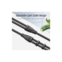 Кабель мультимедійний 3.5mm M to 2x3.5mm F 0.3m black Vention (BBWBY)