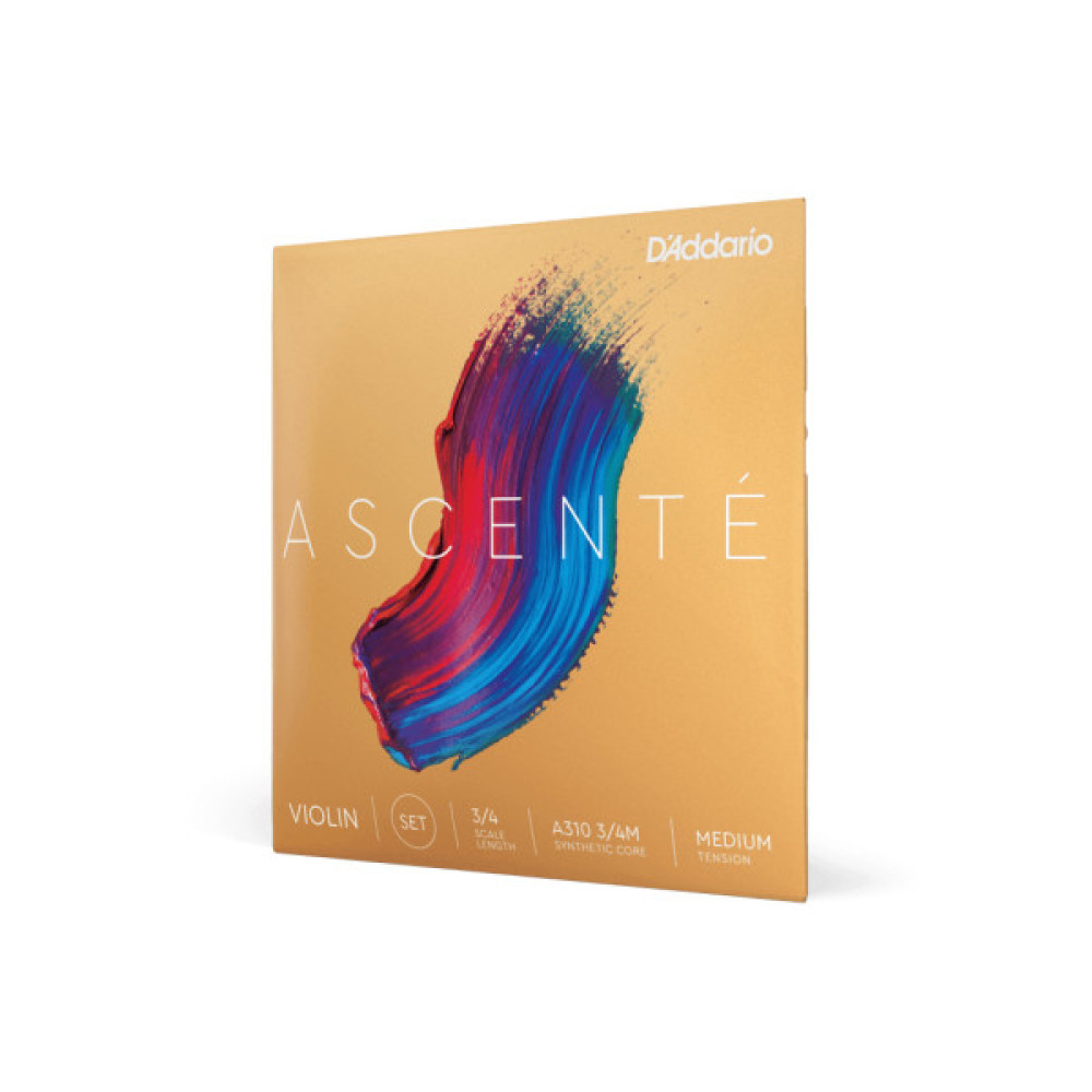 Струни для скрипки D'Addario Ascente Violin String Set 3/4 Scale Medium Tension (A310 3/4M)