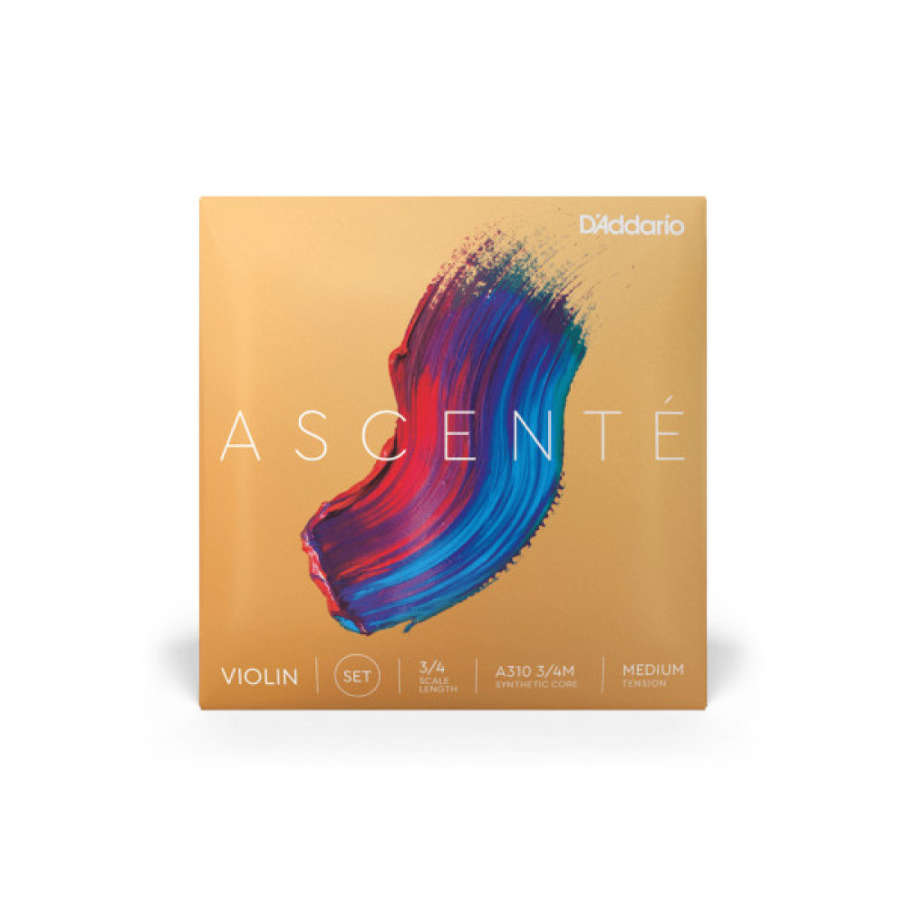 Струни для скрипки D'Addario Ascente Violin String Set 3/4 Scale Medium Tension (A310 3/4M)