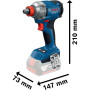 Гайковерт ударний Bosch Professional GDX 18V-285 18В до 3600об·хв 285Нм квадрат 1/2" ЗП 1.1кг