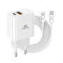 Зарядний пристрій RivaCase 2хUSB-А + Type-C PD 20W+QC3.0 кабель Type-C-Lighting white (PS4102 WD5 (White)) Зарядний пристрій RivaCase 2хUSB-А + Type-C PD 20W+QC3.0 кабель Type-C-Lighting white (PS4102 WD5 (White))
