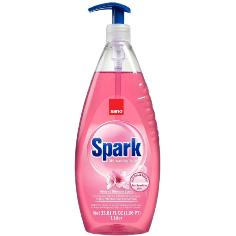 Засіб для ручного миття посуду Sano Spark Мигдаль 1 л (7290108350555)
