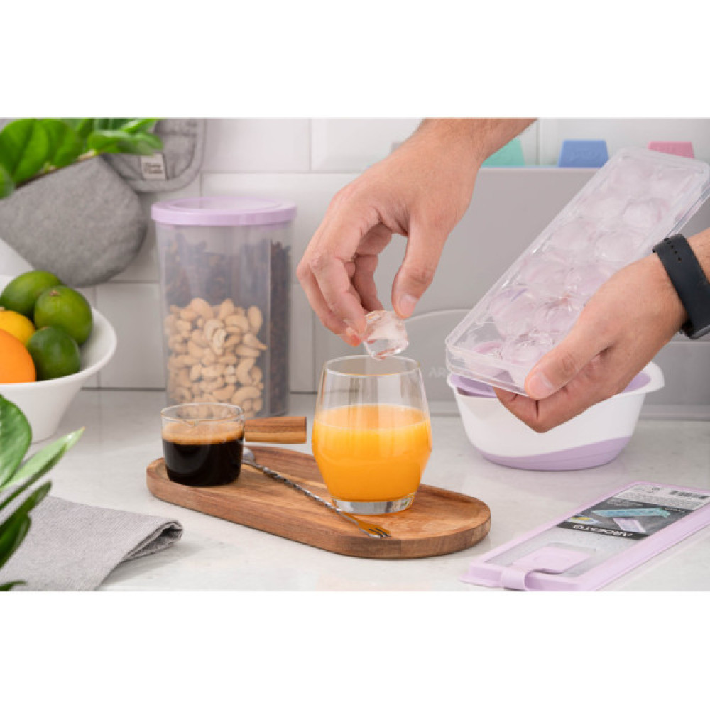 Форма для льоду Ardesto Fresh з кришкою Ліловий (AR1104LP)