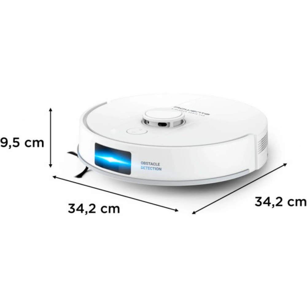 Робот-пилосос Rowenta миючий X-Plorer Serie 140 Total Care, 5000ПаВт, h=9.5см, 0.32л, конт пил -0.35л, вода - вологе прибирання, автон. робота до 120хв, білий