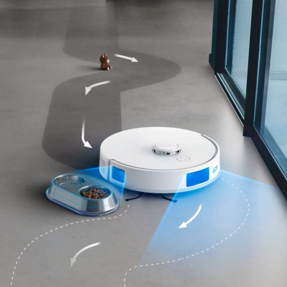 Робот-пилосос Rowenta миючий X-Plorer Serie 140 Total Care, 5000ПаВт, h=9.5см, 0.32л, конт пил -0.35л, вода - вологе прибирання, автон. робота до 120хв, білий