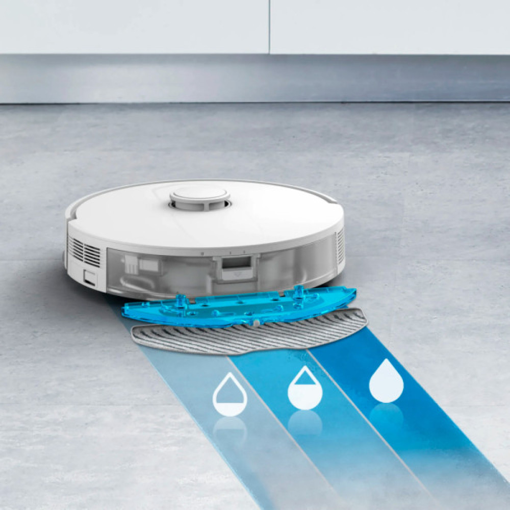 Робот-пилосос Rowenta миючий X-Plorer Serie 140 Total Care, 5000ПаВт, h=9.5см, 0.32л, конт пил -0.35л, вода - вологе прибирання, автон. робота до 120хв, білий