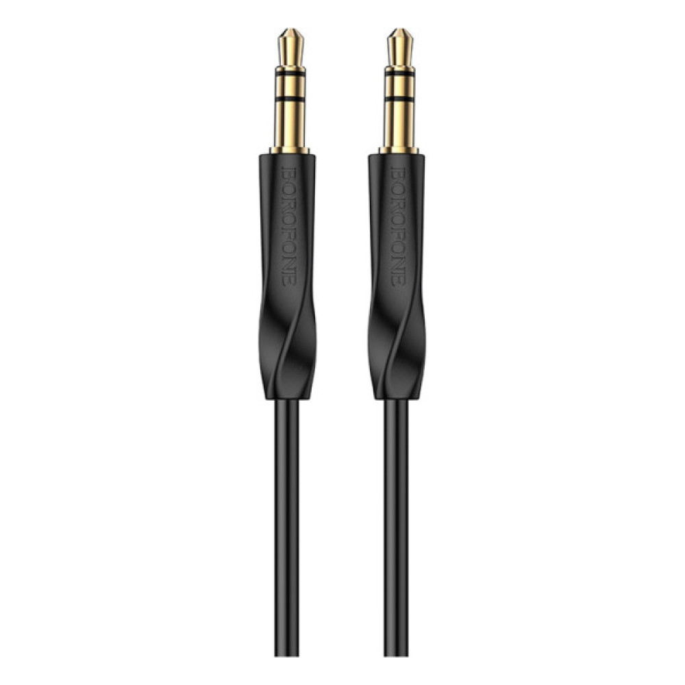 Кабель мультимедійний 3.5mm M to 3.5mm M black BOROFONE (6974443389166)
