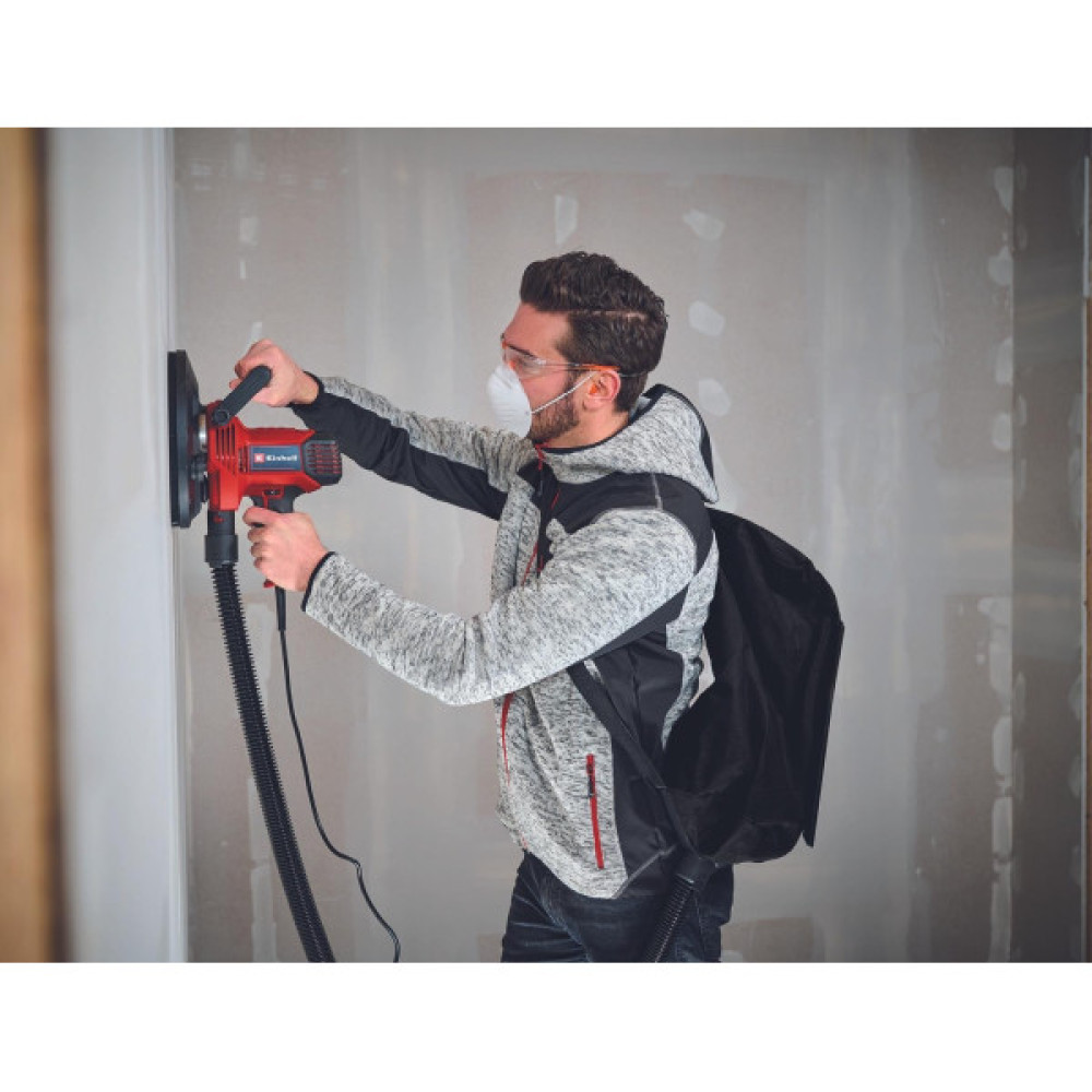 Шліфмашина для стін Einhell TC-DWS 225 1220Вт d225мм 1500-2300об/хв набір шліфпаперу 6шт 2.7кг