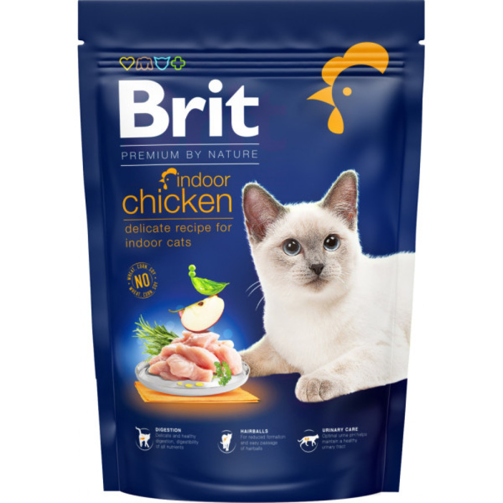 Сухий корм для кішок Brit Premium by Nature Cat Indoor 800 г (8595602553068)