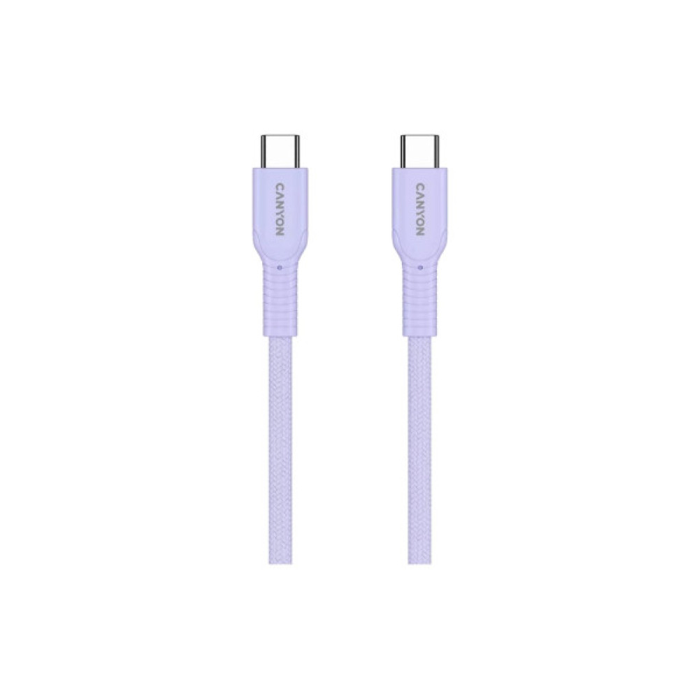 Дата кабель USB-C to USB-C 1.0m OnWire 60CL C-C 60W COLOR Braided 1m Purple Canyon (CND-CCAP60AB10PU)