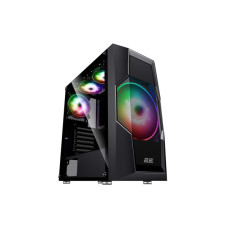 Корпус 2E GAMING Turbo G2057B без БЖ 2xUSB3.0, 1xUSB2.0, 1x200мм, ARGB, 3x120мм ARGB, VGA 345мм, LCS ready, HUB, TG Side Panel, ATX, чорний