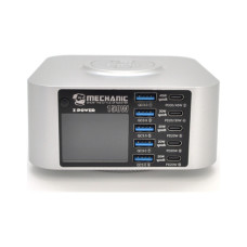 Зарядний пристрій MECHANIC 5xUSB-C PD + 5xUSB QC3.0 + Wireless Charging 15W LED indication 200W black (X-Power Plus-200W)